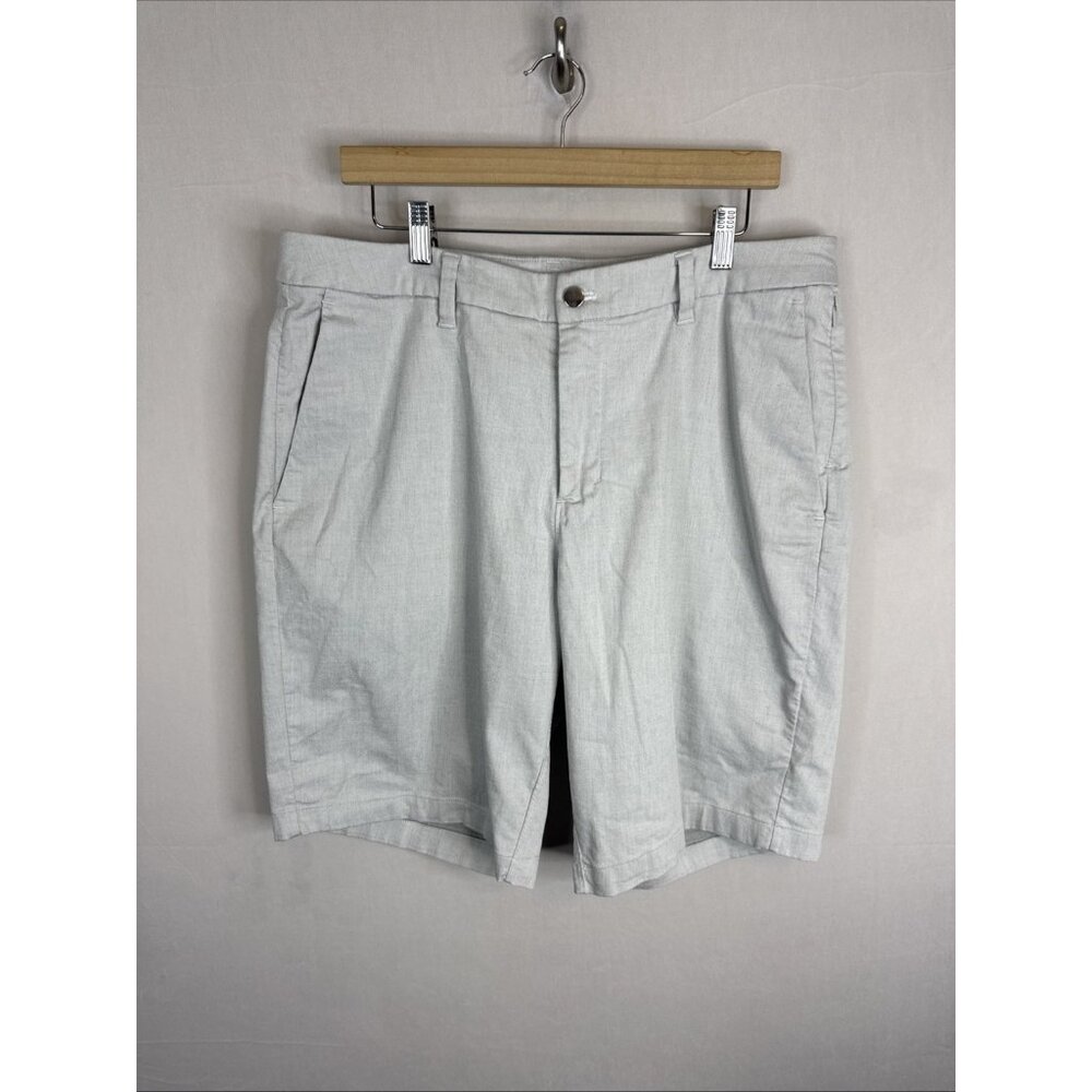 Lululemon Commission Shorts Mens 36 Light Gray Stretch Golf Casual 11”